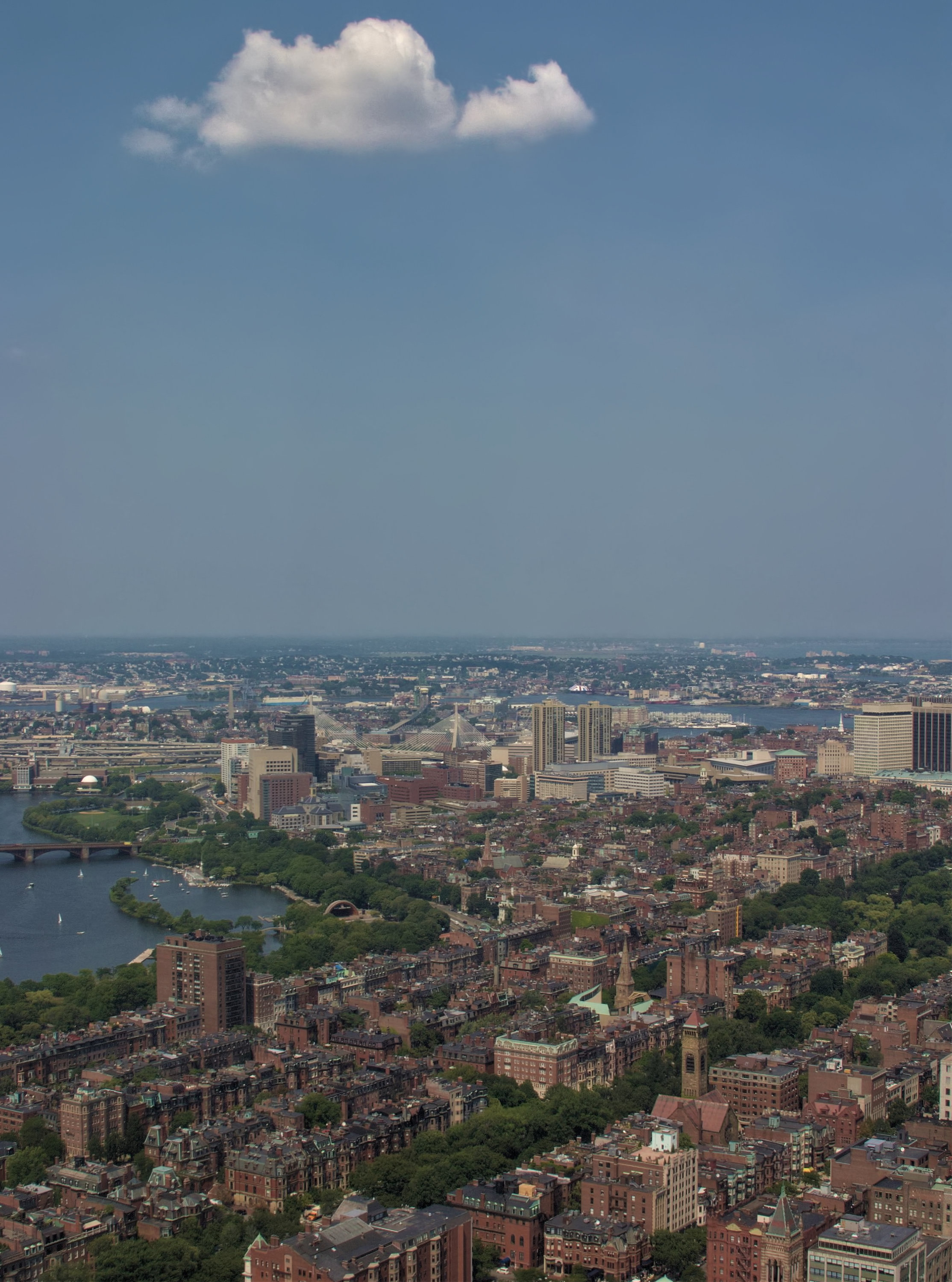 aerial view of Boston